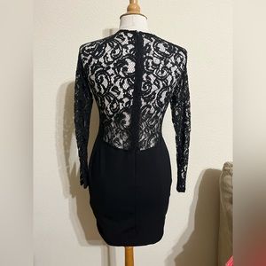 Two Arrows lace back, lace sleeve, body con dress - make me an offer!